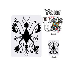 Black Silhouette Artistic Hand Draw Symbol Wb Playing Cards 54 Designs (mini) by dflcprintsclothing