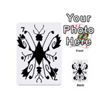 Black Silhouette Artistic Hand Draw Symbol Wb Playing Cards 54 Designs (Mini) Front - Spade7