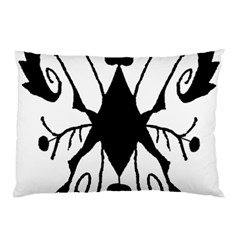 Black Silhouette Artistic Hand Draw Symbol Wb Pillow Case (two Sides) by dflcprintsclothing