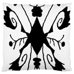 Black Silhouette Artistic Hand Draw Symbol Wb Large Cushion Case (Two Sides) Front