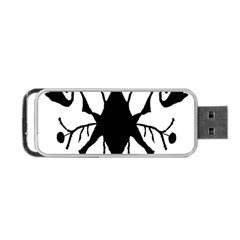 Black Silhouette Artistic Hand Draw Symbol Wb Portable Usb Flash (one Side) by dflcprintsclothing