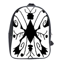 Black Silhouette Artistic Hand Draw Symbol Wb School Bag (xl) by dflcprintsclothing