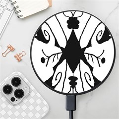 Black Silhouette Artistic Hand Draw Symbol Wb Wireless Fast Charger(black) by dflcprintsclothing