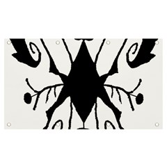 Black Silhouette Artistic Hand Draw Symbol Wb Banner And Sign 7  X 4  by dflcprintsclothing