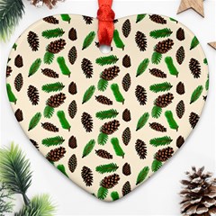 Spruce Sample Christmas Tree Branches Seamless Digital Texture Forest Nature Pattern Ornament (heart)