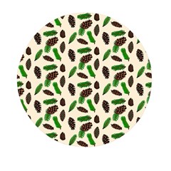 Spruce Sample Christmas Tree Branches Seamless Digital Texture Forest Nature Pattern Mini Round Pill Box (pack Of 5) by Maspions