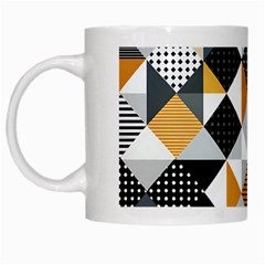 Pattern Tile Squares Triangles Seamless Geometry White Mug