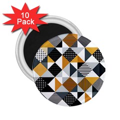 Pattern Tile Squares Triangles Seamless Geometry 2 25  Magnets (10 Pack) 