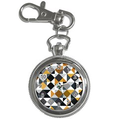 Pattern Tile Squares Triangles Seamless Geometry Key Chain Watches