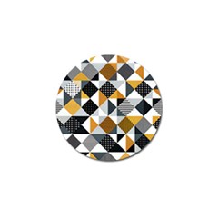 Pattern Tile Squares Triangles Seamless Geometry Golf Ball Marker by Maspions