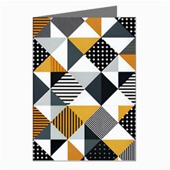 Pattern Tile Squares Triangles Seamless Geometry Greeting Cards (pkg Of 8)