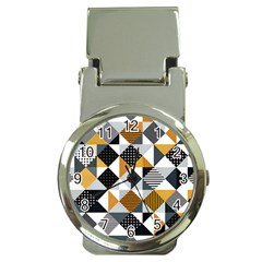 Pattern Tile Squares Triangles Seamless Geometry Money Clip Watches