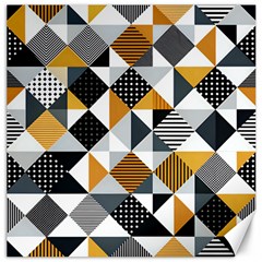 Pattern Tile Squares Triangles Seamless Geometry Canvas 12  X 12 