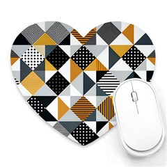 Pattern Tile Squares Triangles Seamless Geometry Heart Mousepad