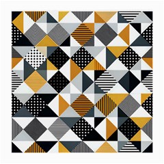 Pattern Tile Squares Triangles Seamless Geometry Medium Glasses Cloth (2 Sides)