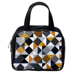 Pattern Tile Squares Triangles Seamless Geometry Classic Handbag (one Side)