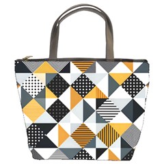 Pattern Tile Squares Triangles Seamless Geometry Bucket Bag