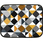 Pattern Tile Squares Triangles Seamless Geometry Two Sides Fleece Blanket (Mini) 35 x27  Blanket Front