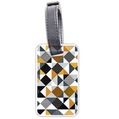 Pattern Tile Squares Triangles Seamless Geometry Luggage Tag (one Side)