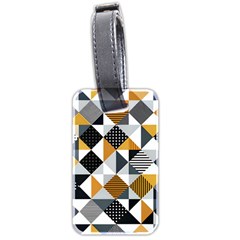 Pattern Tile Squares Triangles Seamless Geometry Luggage Tag (two Sides)