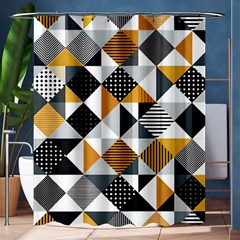 Pattern Tile Squares Triangles Seamless Geometry Shower Curtain 60  X 72  (medium) 