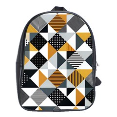 Pattern Tile Squares Triangles Seamless Geometry School Bag (xl)