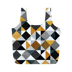 Pattern Tile Squares Triangles Seamless Geometry Full Print Recycle Bag (m)