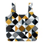 Pattern Tile Squares Triangles Seamless Geometry Full Print Recycle Bag (L) Front