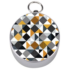 Pattern Tile Squares Triangles Seamless Geometry Silver Compasses