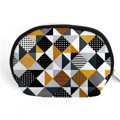 Pattern Tile Squares Triangles Seamless Geometry Accessory Pouch (medium)