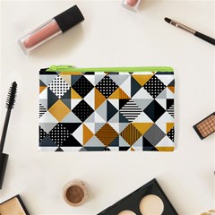 Pattern Tile Squares Triangles Seamless Geometry Cosmetic Bag (xs)