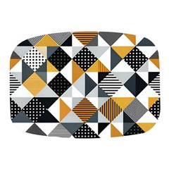 Pattern Tile Squares Triangles Seamless Geometry Mini Square Pill Box by Maspions