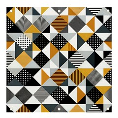 Pattern Tile Squares Triangles Seamless Geometry Banner And Sign 4  X 4  by Maspions