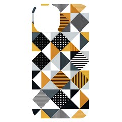 Pattern Tile Squares Triangles Seamless Geometry Iphone 14 Black Uv Print Case by Maspions