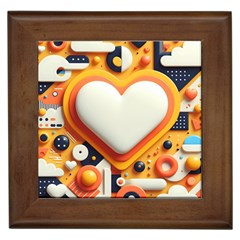 Valentine s Day Design Heart Love Poster Decor Romance Postcard Youth Fun Framed Tile