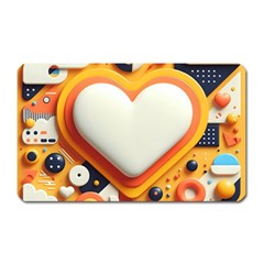 Valentine s Day Design Heart Love Poster Decor Romance Postcard Youth Fun Magnet (rectangular)