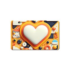 Valentine s Day Design Heart Love Poster Decor Romance Postcard Youth Fun Magnet (name Card)