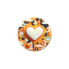 Valentine s Day Design Heart Love Poster Decor Romance Postcard Youth Fun Golf Ball Marker (10 Pack)