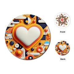 Valentine s Day Design Heart Love Poster Decor Romance Postcard Youth Fun Playing Cards Single Design (round)