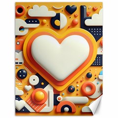 Valentine s Day Design Heart Love Poster Decor Romance Postcard Youth Fun Canvas 12  X 16 