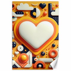 Valentine s Day Design Heart Love Poster Decor Romance Postcard Youth Fun Canvas 20  X 30 