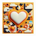 Valentine s Day Design Heart Love Poster Decor Romance Postcard Youth Fun Medium Glasses Cloth Front