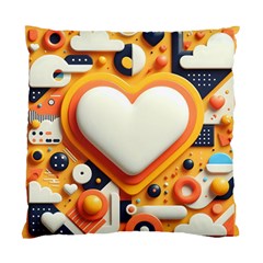 Valentine s Day Design Heart Love Poster Decor Romance Postcard Youth Fun Standard Cushion Case (one Side)