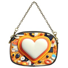 Valentine s Day Design Heart Love Poster Decor Romance Postcard Youth Fun Chain Purse (two Sides)