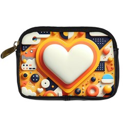 Valentine s Day Design Heart Love Poster Decor Romance Postcard Youth Fun Digital Camera Leather Case by Maspions