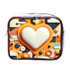 Valentine s Day Design Heart Love Poster Decor Romance Postcard Youth Fun Mini Toiletries Bag (one Side)