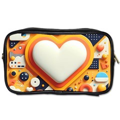 Valentine s Day Design Heart Love Poster Decor Romance Postcard Youth Fun Toiletries Bag (one Side)