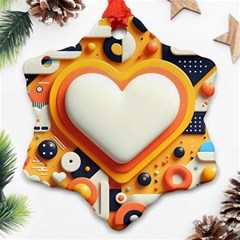 Valentine s Day Design Heart Love Poster Decor Romance Postcard Youth Fun Ornament (snowflake)