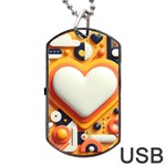 Valentine s Day Design Heart Love Poster Decor Romance Postcard Youth Fun Dog Tag USB Flash (Two Sides) Front