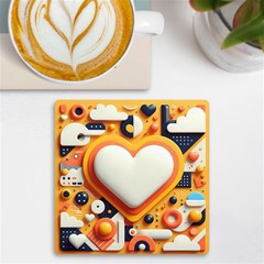 Valentine s Day Design Heart Love Poster Decor Romance Postcard Youth Fun Uv Print Square Tile Coaster 